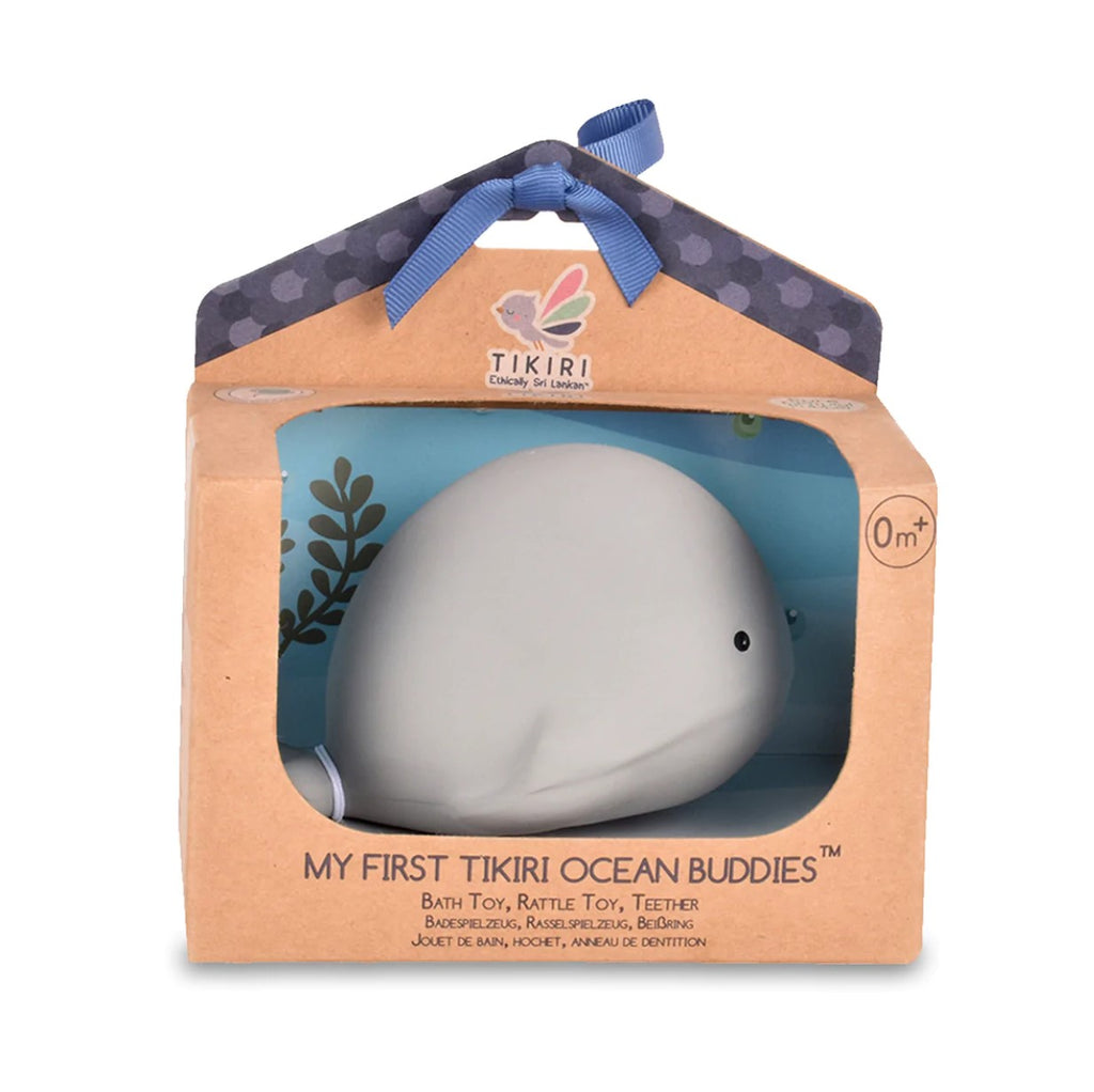 MY 1st Tikiri Ocean Buddies - Whale Teether and Rattle Toy, GIFT BOX