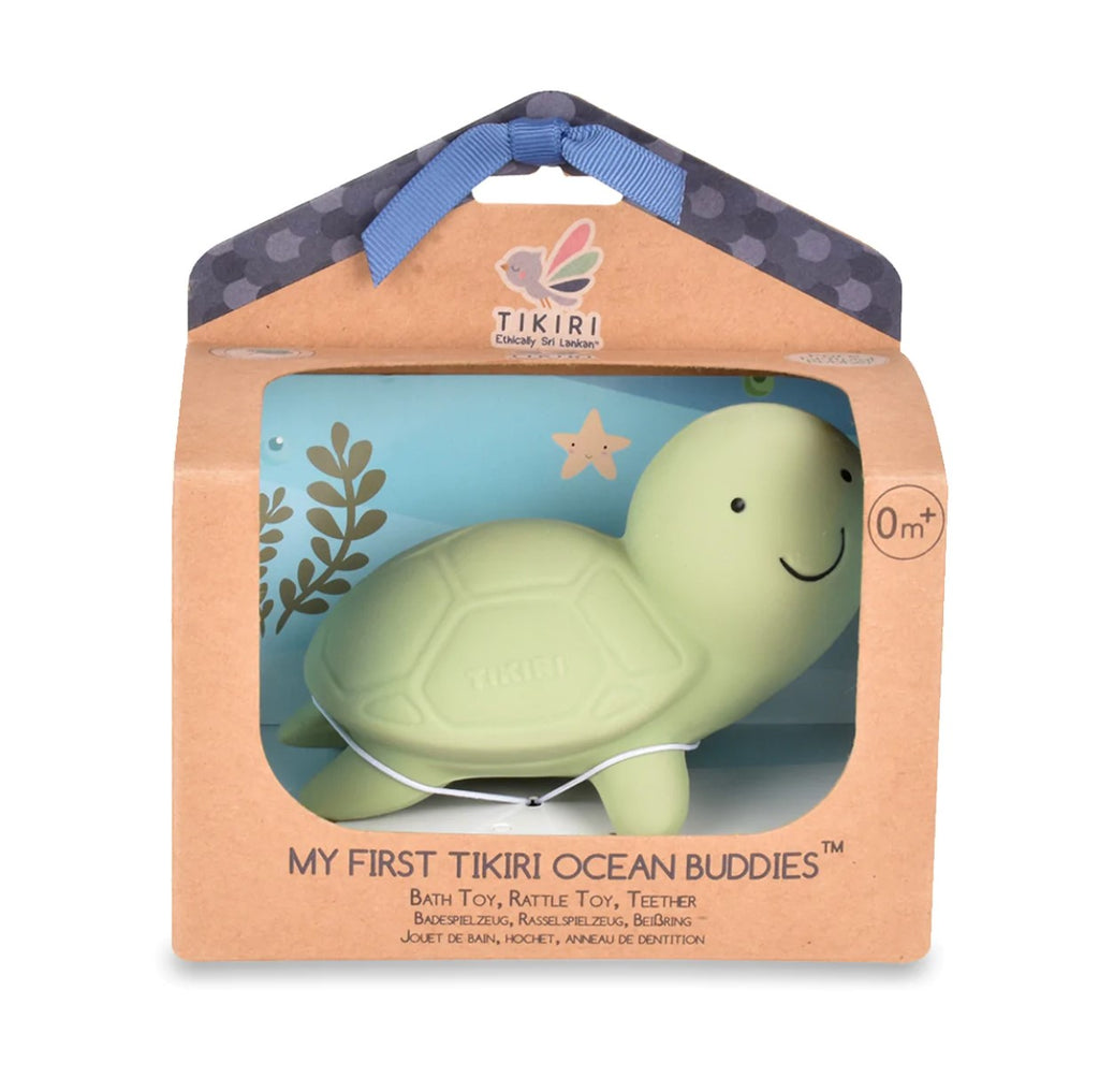 MY 1st Tikiri Ocean Buddies - Turtle Teether and Rattle Toy, GIFT BOX