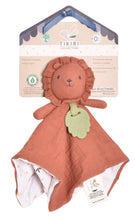 Load image into Gallery viewer, Tikiri Muslin Comforter - Lion with Rubber Leaf Teether