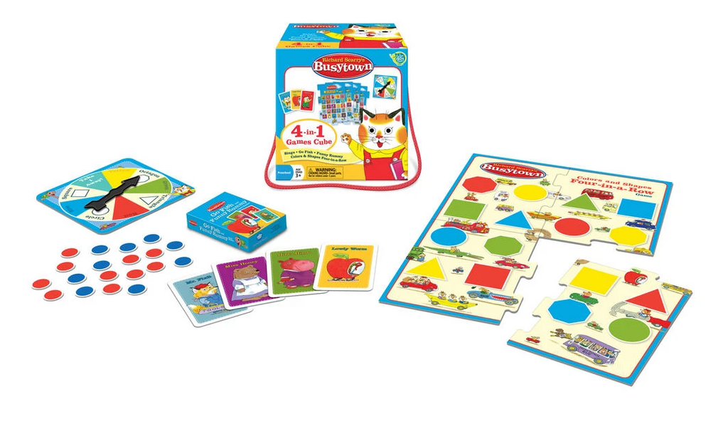 RICHARD SCARRY  BUSYTOWN TRAVEL CUBE (4 GAMES)