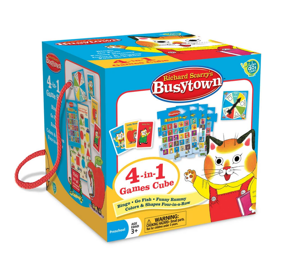RICHARD SCARRY  BUSYTOWN TRAVEL CUBE (4 GAMES)