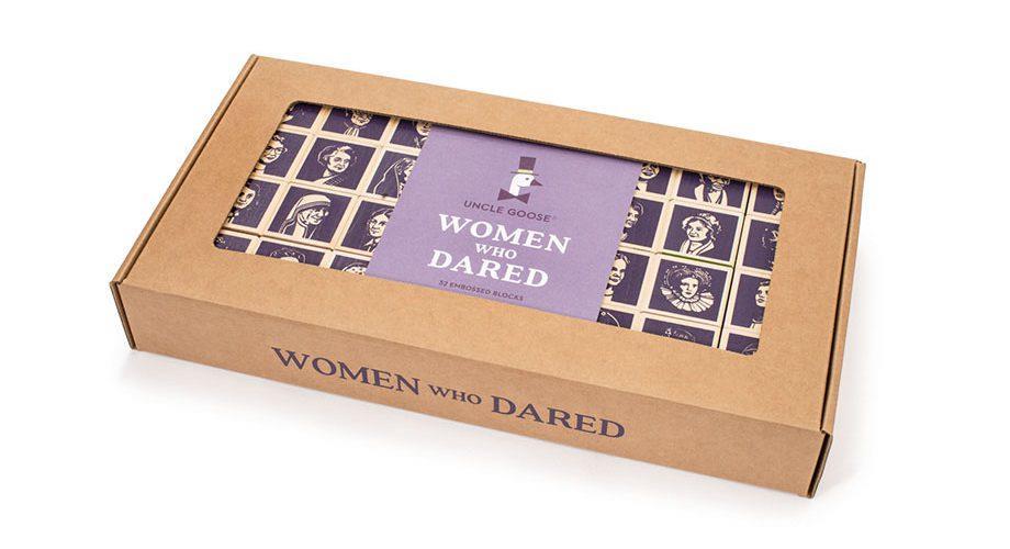 WOMEN WHO DARED BLOCKS  32PCS WITH WOODEN FRAME